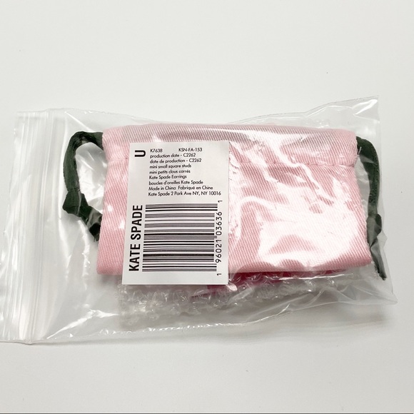 Kate Spade Opal Gold Glitter Square Stud Earrings - Picture 4 of 4